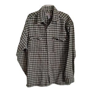 Vintage Quiksilver Plaid Shacket Green Button Up Long Sleeve  Mens Casual Sz XL